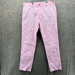 Vineyard Vines Breaker Pants Mens 36 Pink Cotton Stretch Chino Flat Front Slacks